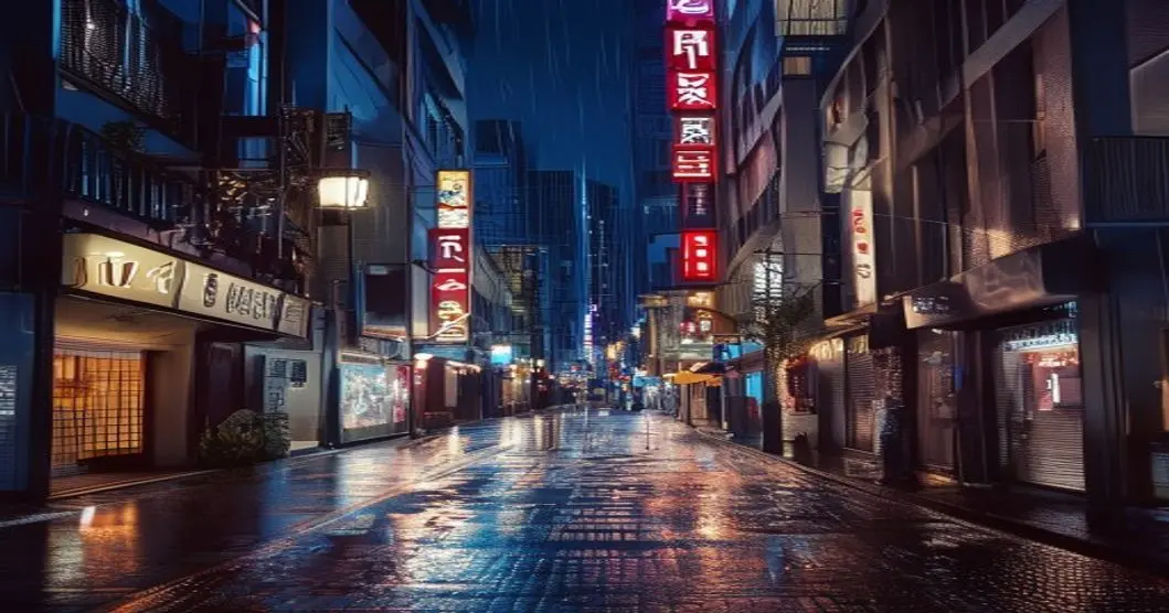 銀座の夜の街並み。落ち着いた裏路地に高級店の入口が並ぶ